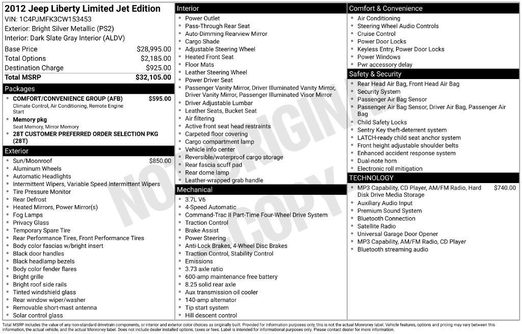 2012 Jeep Liberty Limited Jet