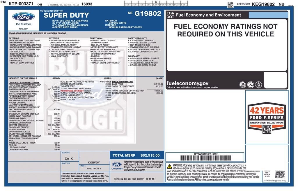2019 Ford Super Duty F-350 DRW XL