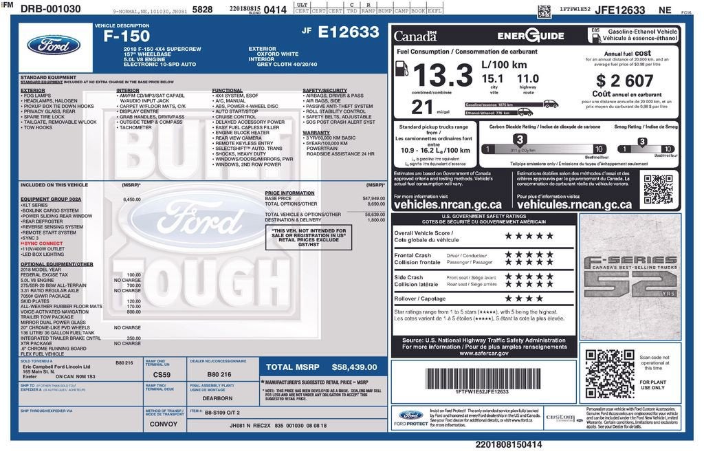 2018 Ford F-150 XL