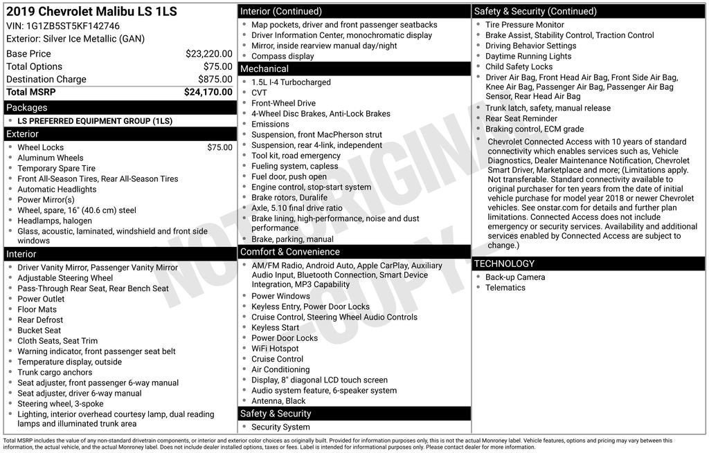 2019 Chevrolet Malibu LS