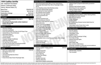 1999 Cadillac Deville Base