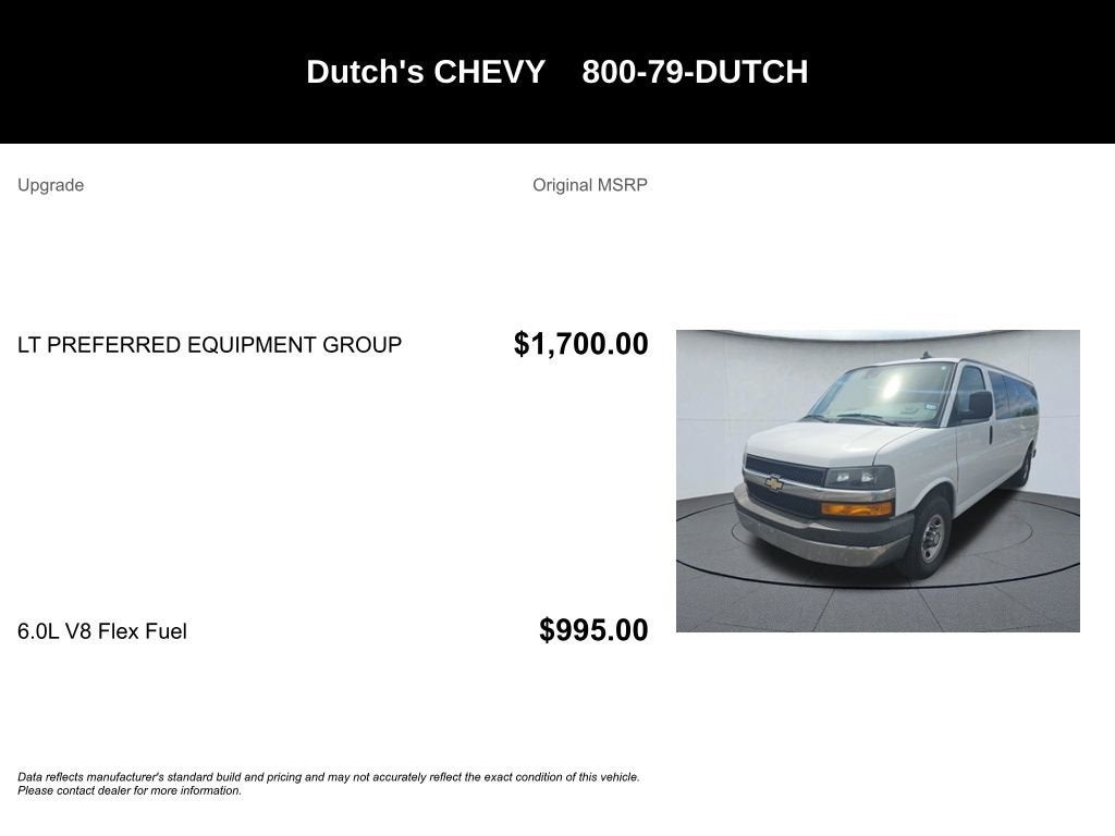 2020 Chevrolet Express Passenger 3500 1LT