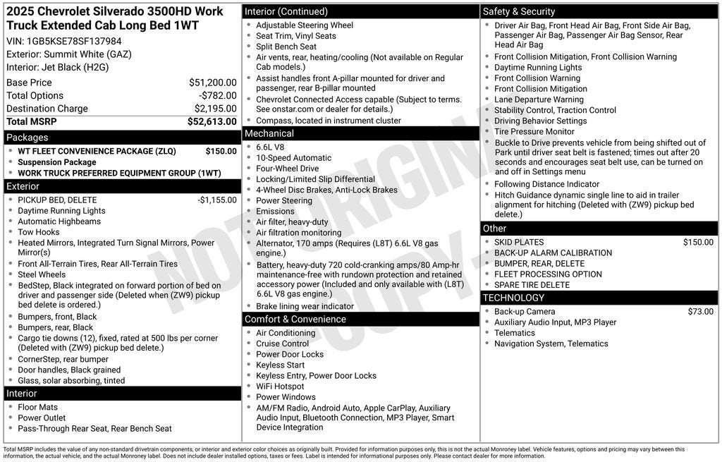 2025 Chevrolet Silverado 3500 HD WT