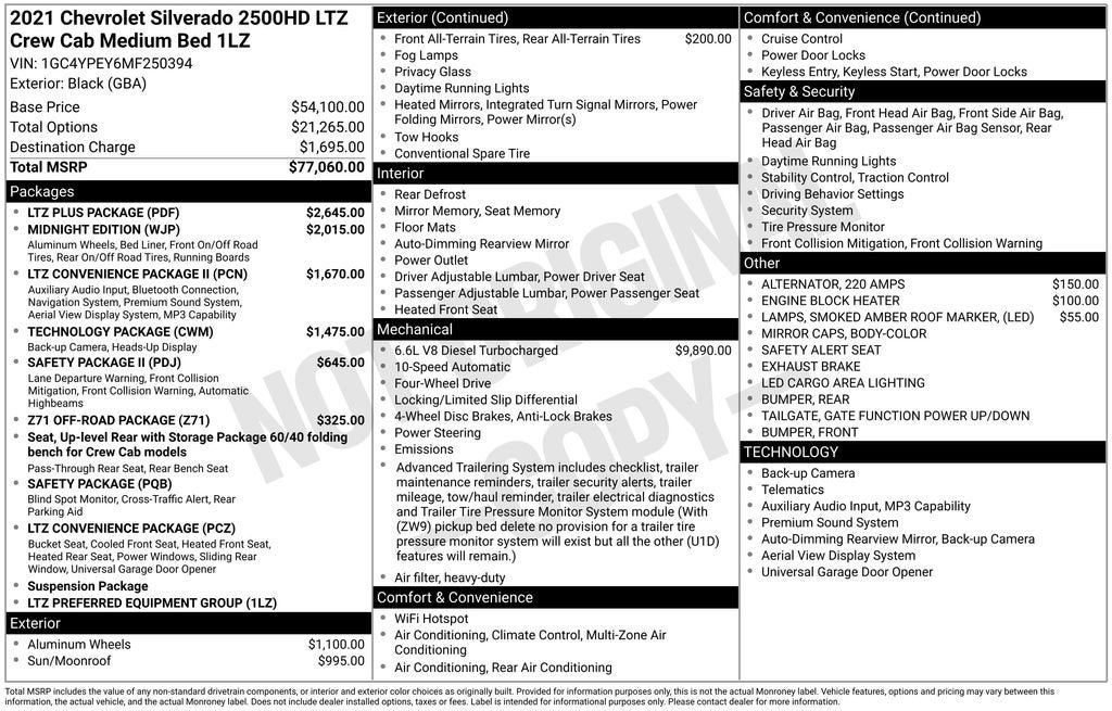 2021 Chevrolet Silverado HD LTZ 4WD Crew Cab Standard Box's photo