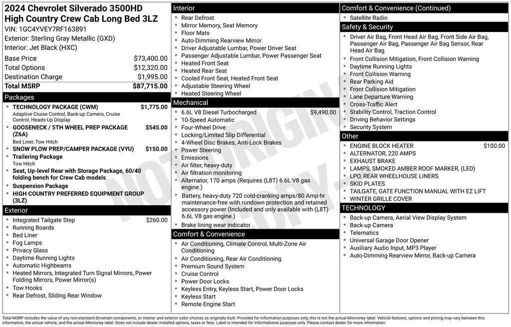 2024 Chevrolet Silverado 3500 HD High Country DRW