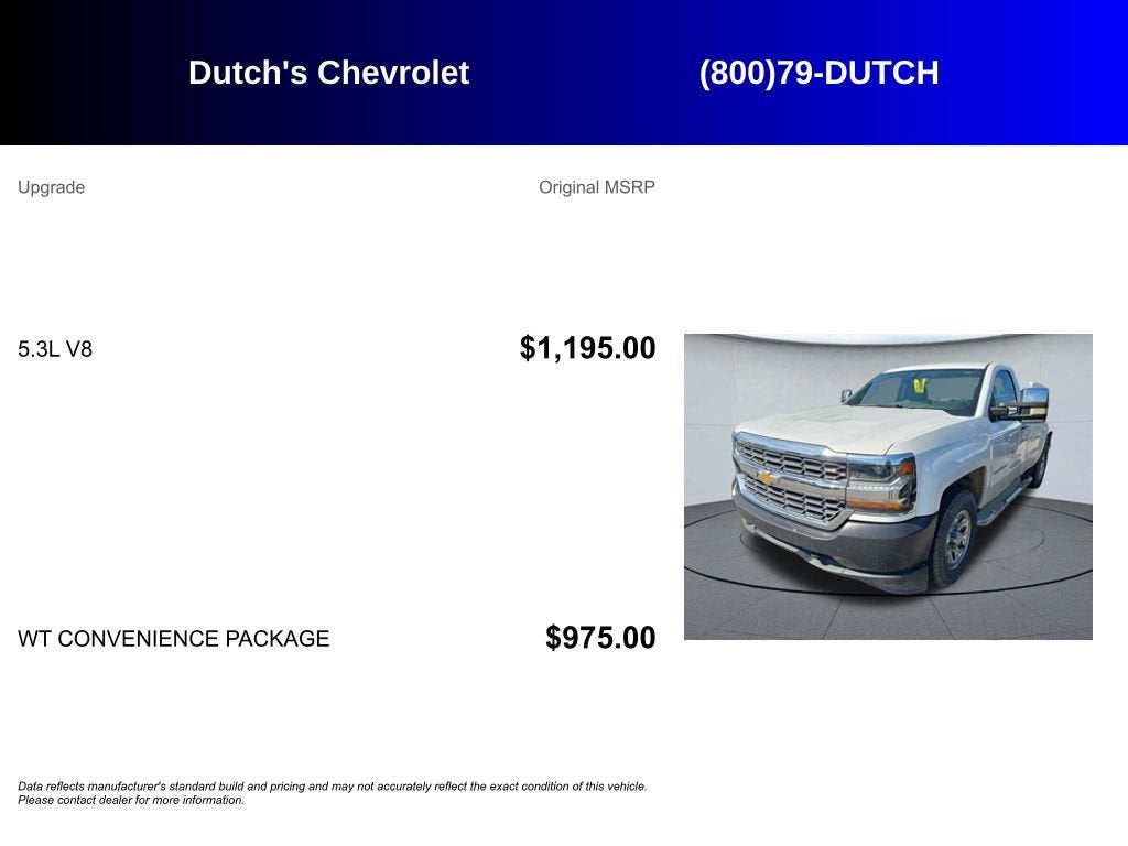 2018 Chevrolet Silverado 1500 Work Truck