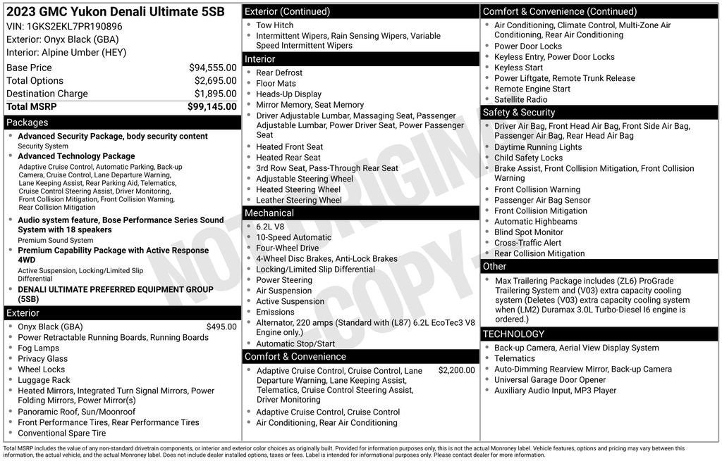 2023 GMC Yukon Denali Ultimate