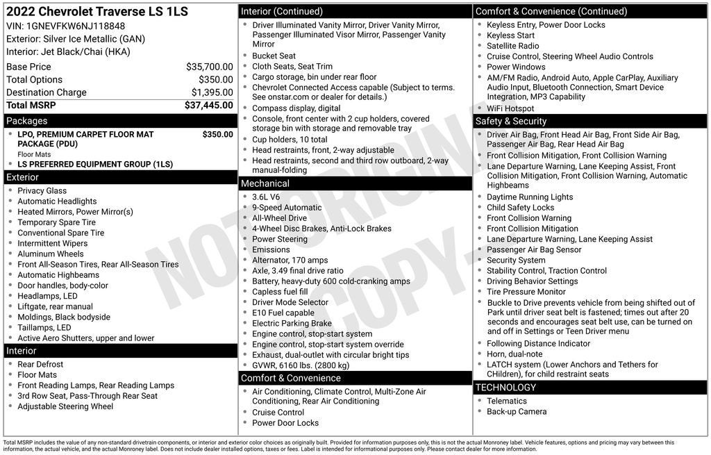 2022 Chevrolet Traverse LS