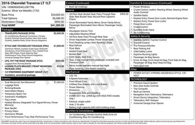 2016 Chevrolet Traverse LT