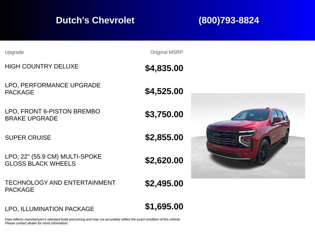 2025 Chevrolet Tahoe High Country