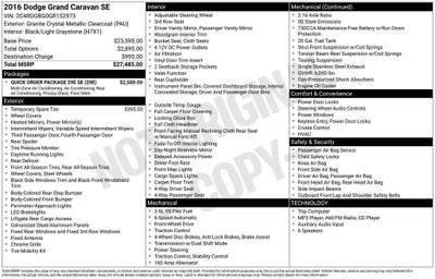 2016 Dodge Grand Caravan SE