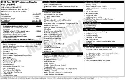 2015 RAM 2500 Tradesman