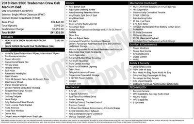 2018 RAM 2500 Tradesman