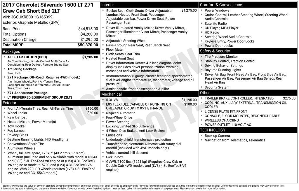 2017 Chevrolet Silverado 1500 LT