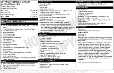 2019 Chevrolet Blazer Base