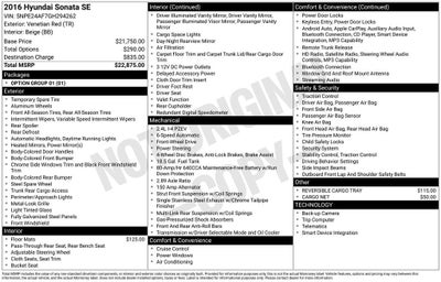 2016 Hyundai Sonata 2.4L SE