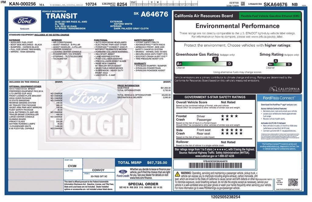 2025 Ford Transit-350 XL