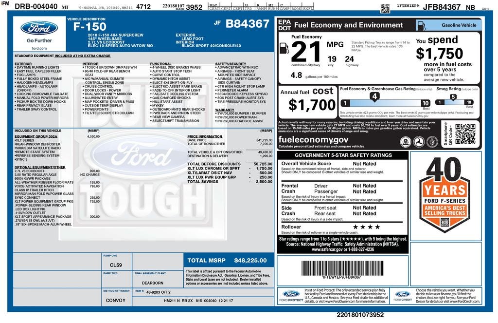 2018 Ford F-150 XLT