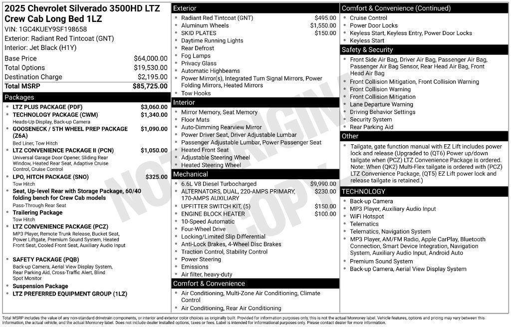 2025 Chevrolet Silverado 3500HD LTZ DRW