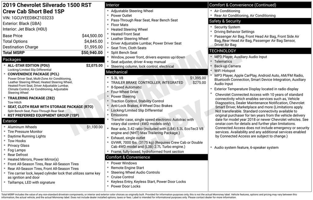 2019 Chevrolet Silverado 1500 RST